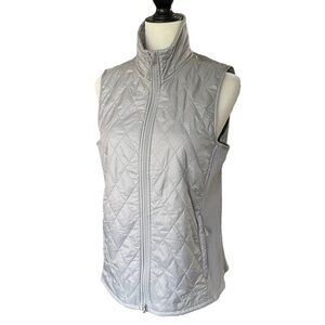L.L. Bean Women's Fleece-Lined PrimaLoft Vest Gray Size Medium Regular